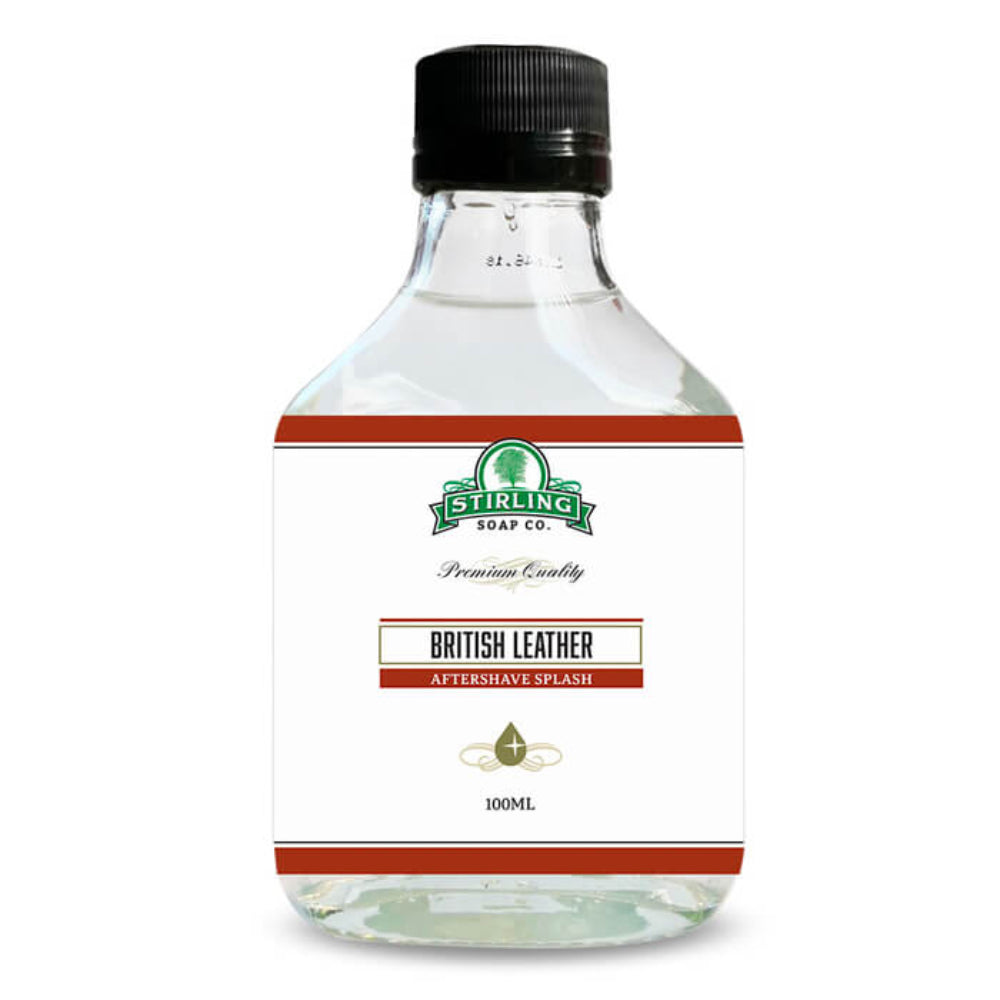 Stirling British Leather Aftershave Splash - Rasierwasser - No More Beard