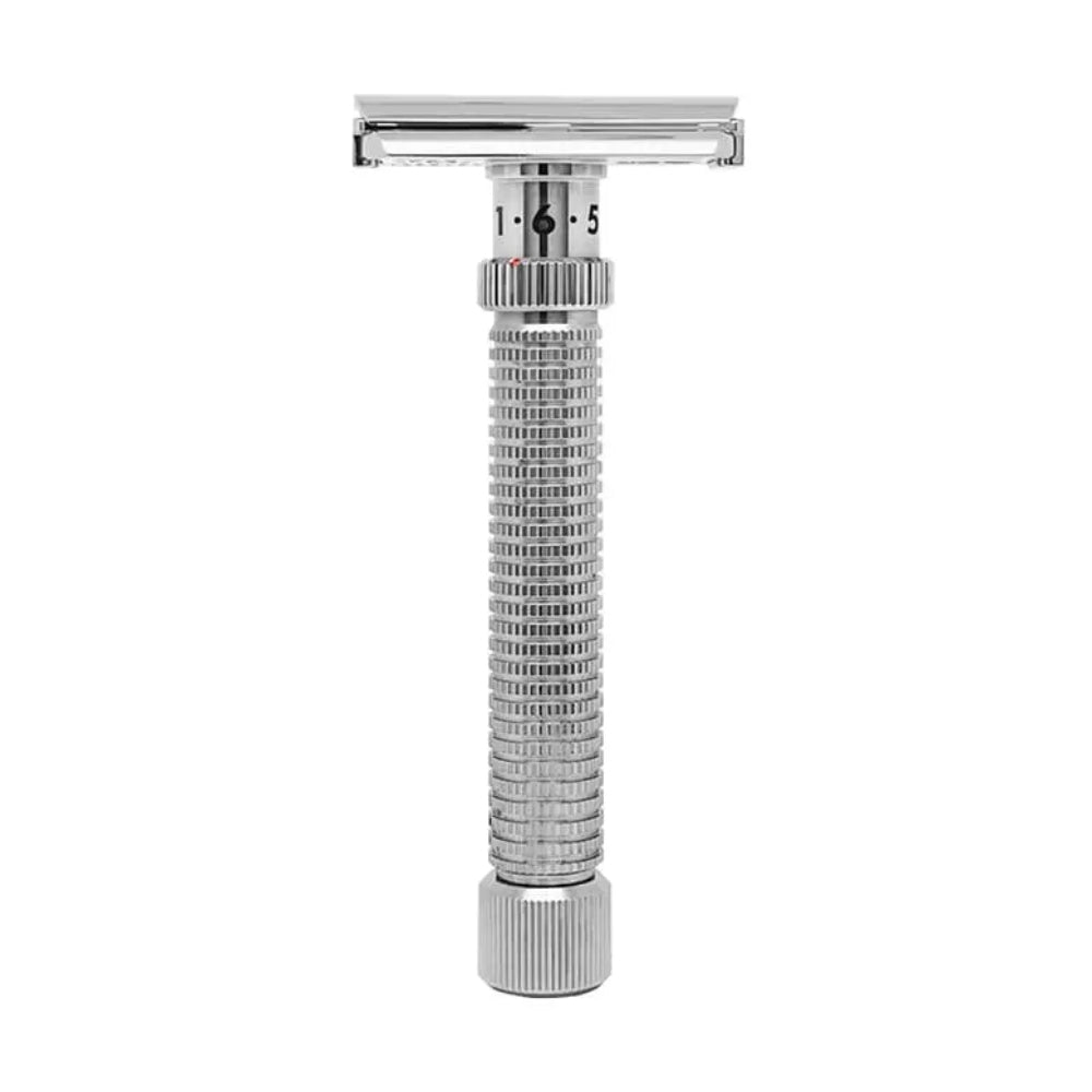 Rex Ambassador XL Adjustable Stainless Steel Rasierhobel - Polished - No More Beard