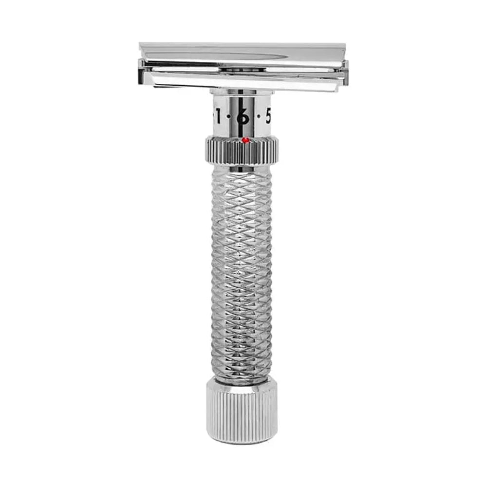 Rex Konsul Slant Adjustable Deluxe Rhodium Rasierhobel - No More Beard