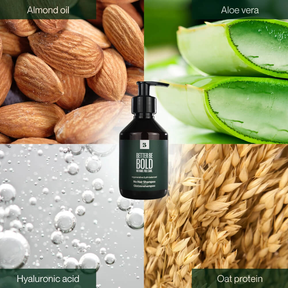 Better Be Bold No Hair Shampoo – Glatzenshampoo mit Aloe Vera - No More Beard