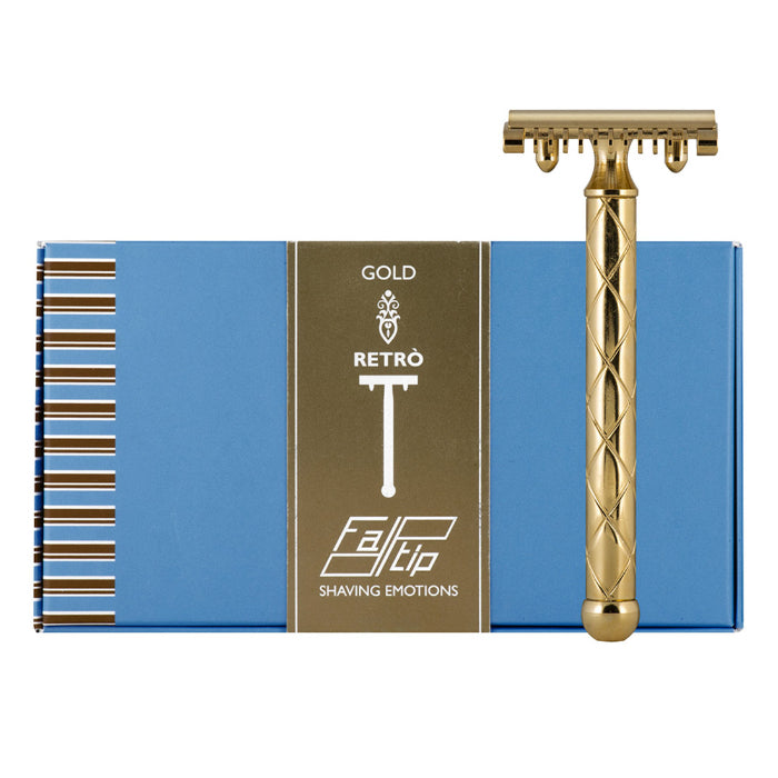 Fatip Retro Gold Rasierhobel - No More Beard