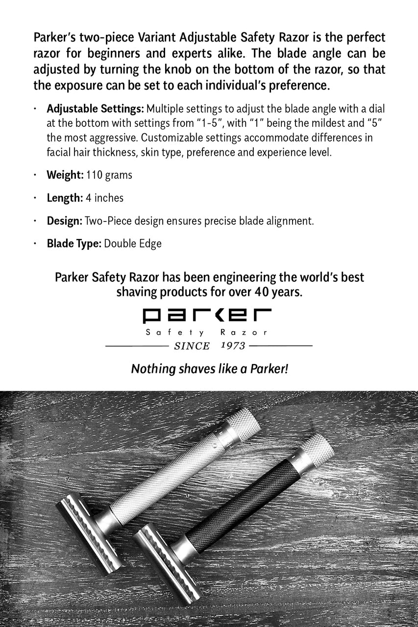 Parker Variant Verstellbar Rasierhobel - No More Beard