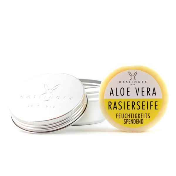 Haslinger Aloe Vera Rasierseife in Dose - No More Beard