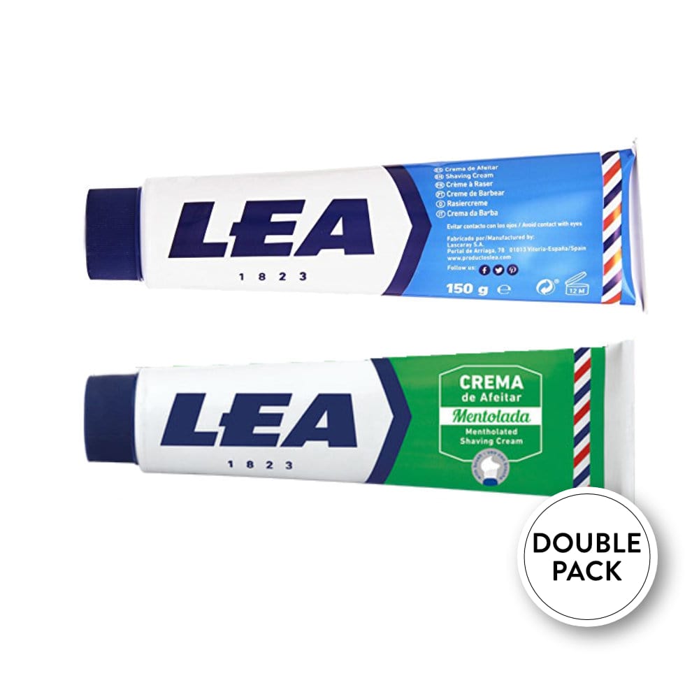 LEA Menthol & Sensitive Rasiercreme Doppelpack - No More Beard