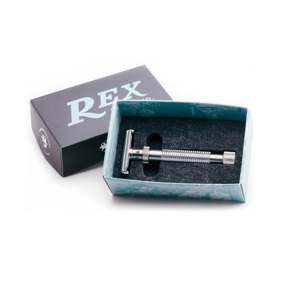 Rex Ambassador XL Adjustable Stainless Steel Rasierhobel - No More Beard