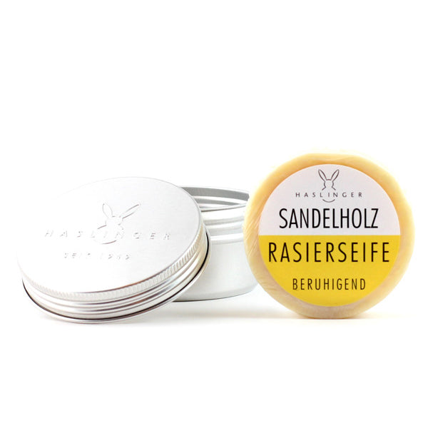 Haslinger Sandelholz Rasierseife in Dose - No More Beard