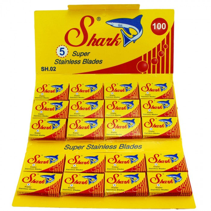 Shark Super rostfreie zweischneidige Rasierklingen - No More Beard