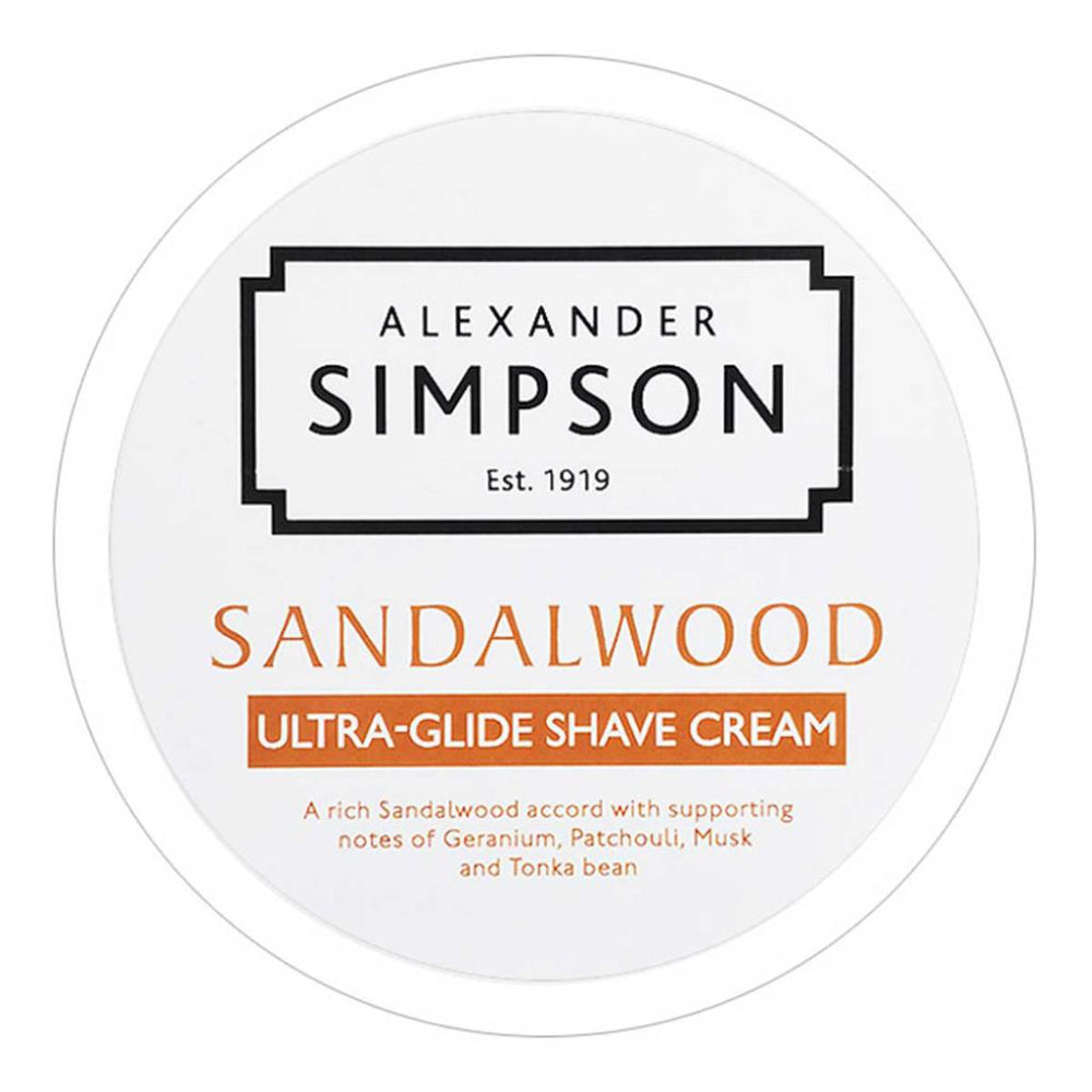 Simpsons Ultra Glide Shave Cream Sandalwood - Rasiercreme - No More Beard