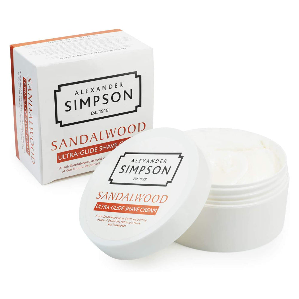 Simpsons Ultra Glide Shave Cream Sandalwood - Rasiercreme - No More Beard